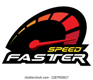 Speed Faster concept vector.