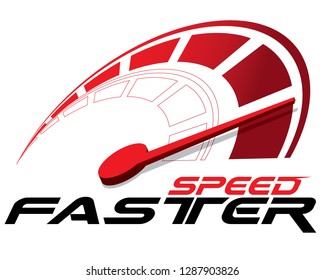 Speed Faster concept vector.