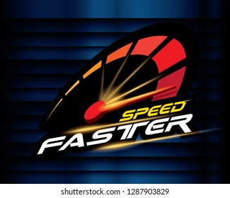 Speed Faster concept vector.