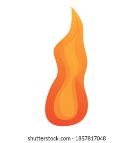 Schnellfeuerentflammsymbol. Cartoon mit Flammengeschwindigkeit, Vektorsymbol für Webdesign einzeln auf weißem Hintergrund