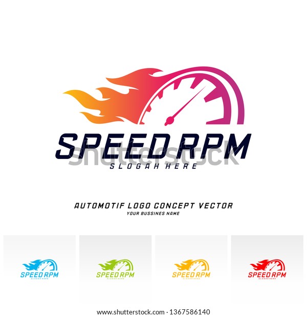 Speed Fire logo design vector. Fast\
Speedometer logo design template. icon\
symbol