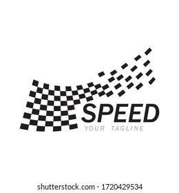 Speed flag logo and symbol  vector image