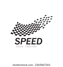 Speed flag logo and symbol  vector
