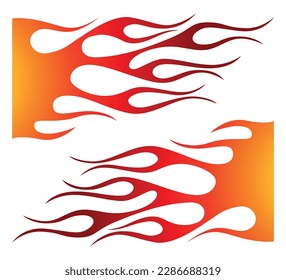 Speed flame sports car decal vinyl sticker. Racing car tribal fire flames vector art graphic. Side vehicle decoration for car, auto, truck, boat, suv, motorcycle.