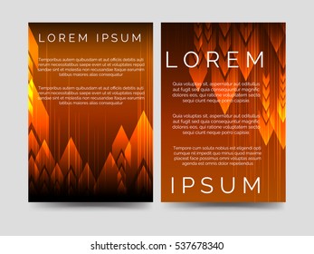Speed flyers template with fire arrows and decorative elements. Vector illustration