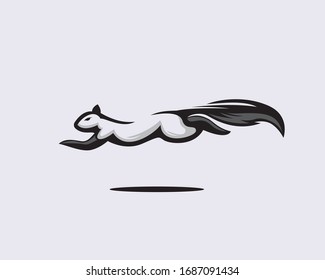 inspiración para el diseño del logotipo de la ardilla voladora rápida