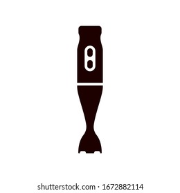 Speed Food Hand Blender Stick, Food Processor flat icon. Vector illustration. Electrical Immersion Hand Blender. Isolated on white background.