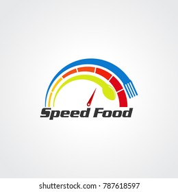 speed food logo vector, icon and element for business