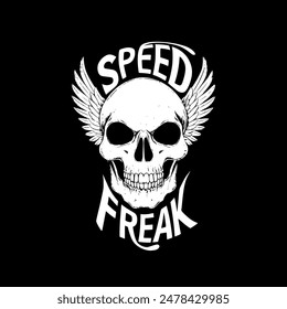 Speed Freak Bone Wings T-Shirt Design