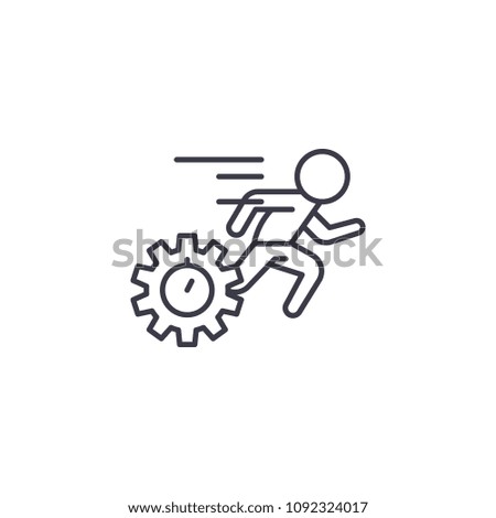 Speed of fulfilment linear icon concept. Speed of fulfilment line vector sign, symbol, illustration.