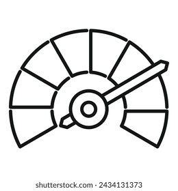 Speed gauge icon outline vector. Panel gauge. Scale run work