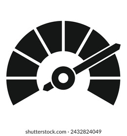 Speed gauge icon simple vector. Panel gauge. Scale run work
