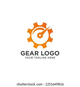 speed gear logo template design. Fast and Speed logo template vector