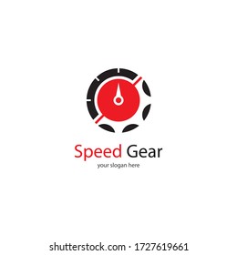 Speed Gear logo template vector icon design