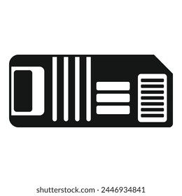 Icono de memoria gigabyte de velocidad Vector simple. Estado de enfoque sólido. Tamaño micro