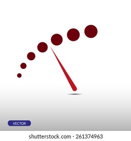 speed graph flat style on gray background vector