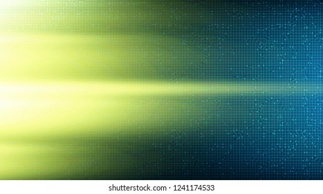 Speed Green Light on Circuit Microchip Technology Background,Hi-tech Digital and Internet Concept design,Free Space For text in put,Vector illustration.