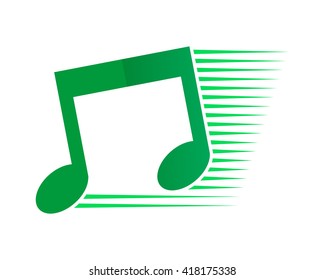 speed green musical notes tone tune key image vector