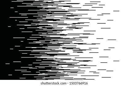 Speed horizontal lines Gradient pattern Vector pixel texture Fast effect design Black elements on white background