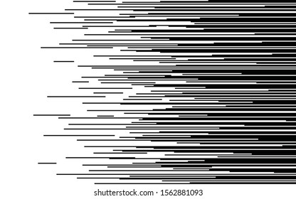 Speed horizontal lines Gradient pattern Vector pixel texture Fast effect design Black elements white background
