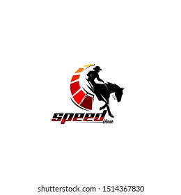 speed horse concept initial logo