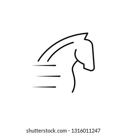 speed horse icon. Element of speed for mobile concept and web apps illustration. Thin line icon for website design and development, app development. Premium icon
