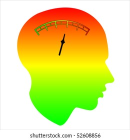 speed of the human mind Isolated over background and groups, vector illustration