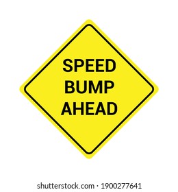 speed hump ahead sign vector