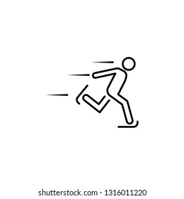 speed ice skating icon. Element of speed for mobile concept and web apps illustration. Thin line icon for website design and development, app development. Premium icon