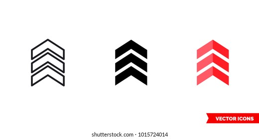 Speed icon of 3 types: color, black and white, outline. Isolated vector sign symbol.