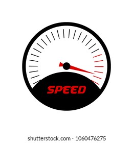 Speed icon.Red and black.Web and mobile