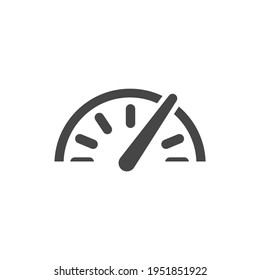 Speed Icon Black and White Vector Graphic