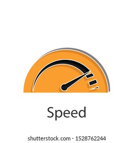 Speed icon concept on white background. Creative idea design use for your project. Flat vector illustration for template or web page.