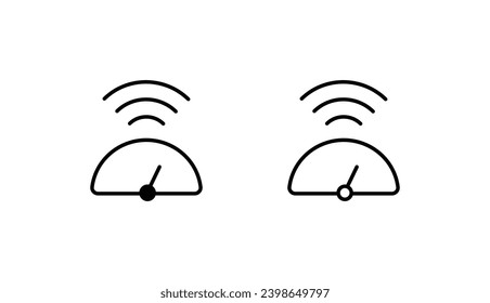 Diseño de icono de velocidad con ilustración de fondo blanco