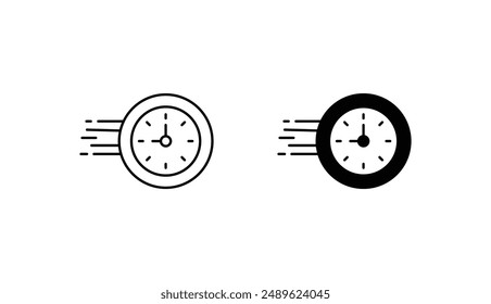 Speed Icon Design mit weißem Hintergrund Stock Illustration