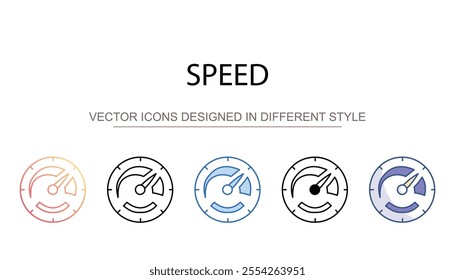 Speed icon design with white background stock illustration