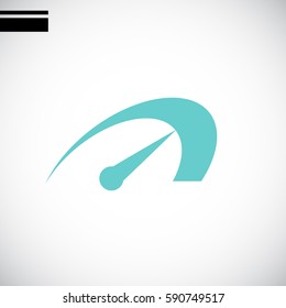  Speed icon flat .