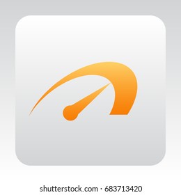  Speed icon flat .