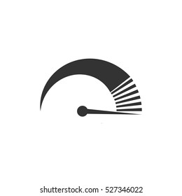 Icono de velocidad plano. Símbolo de signo vectorial aislado de ilustración