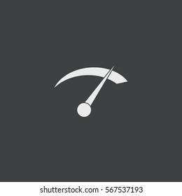 Speed icon isolated on black background
