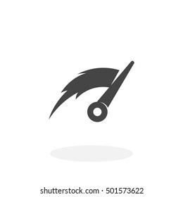 Speed icon isolated on white background. Speed vector logo. Flat design style. Modern vector pictogram for web graphics - stock vector