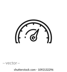 speed icon, line sign - vector illustration eps10