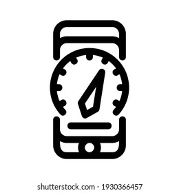 icono de velocidad o logotipo símbolo de signo aislado ilustración vectorial - iconos vectoriales de estilo negro de alta calidad

