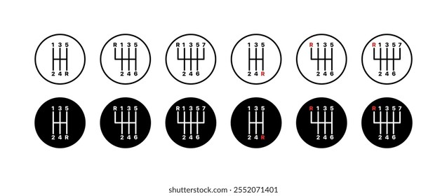 Speed icon on car. Linear style. Vector icons