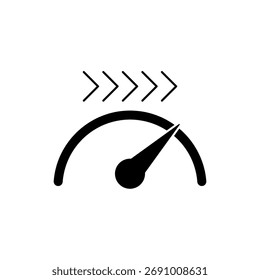 Eps de dibujo de línea de trazo editable de contorno de icono de velocidad