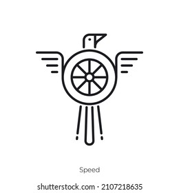 Speed icon. Outline style icon design isolated on white background