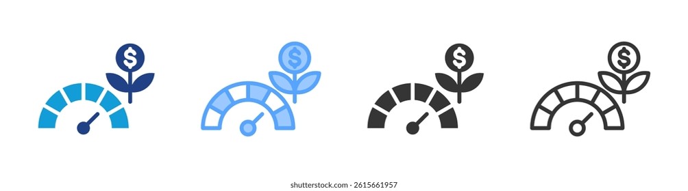 Speed icon set multiple style collection