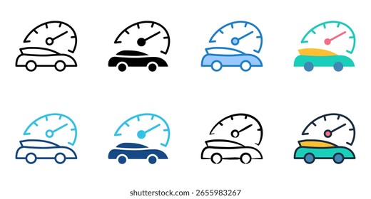 Speed icon set multiple style collection 
