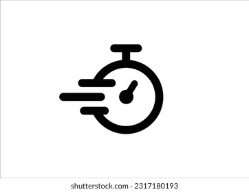Geschwindigkeitssymbol Zeitsymbol, Vektorgrafik. Deadline-Symbol-Abbildung eps10