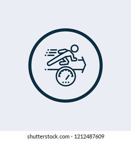 Speed icon. Vector illustration